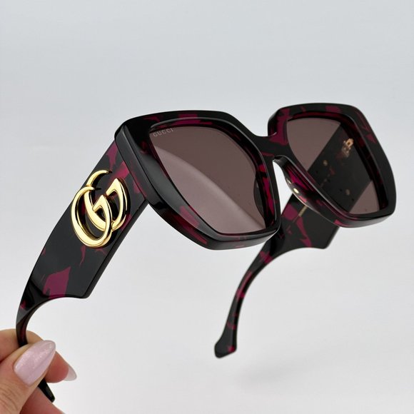 Gucci GG0956S 008 Sunglasses Havana Violet Brown Cat Eye Unisex GG 0956S main image 10